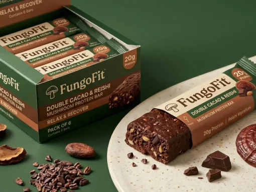 Double Cacao & Reishi Protein Bar by FungoFit