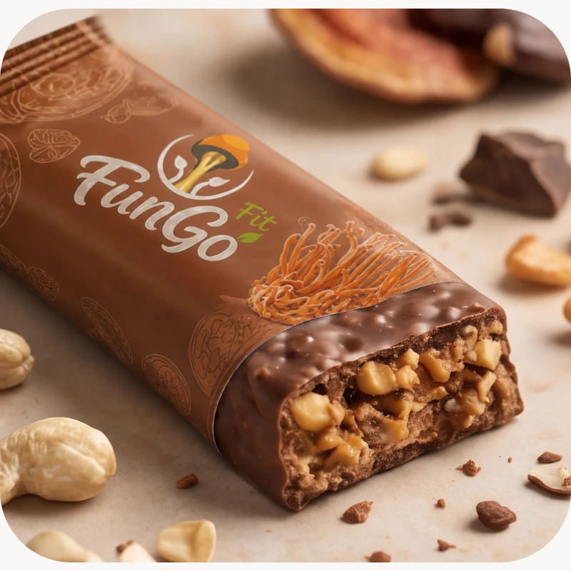 FungoFit mushroom protein bar as a post workout recovery snack